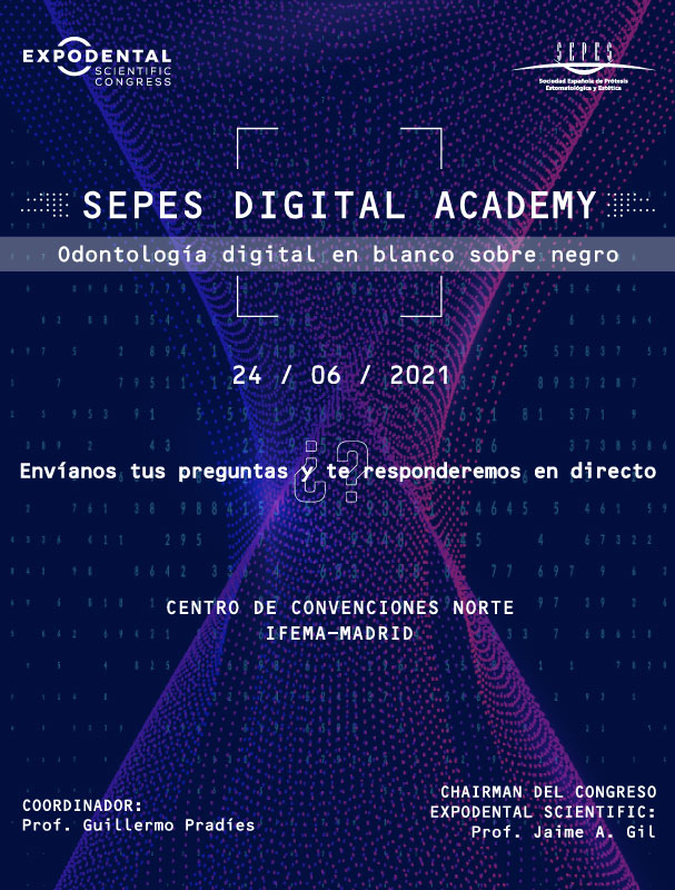 SEPES DIGITAL Academy: Odontología digital en blanco sobre negro